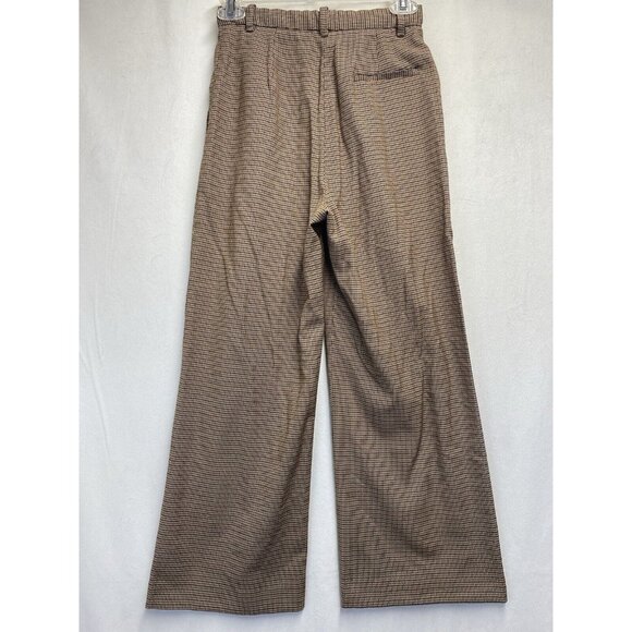 Wilfred High Waist Wide Leg Houndstooth Trouser Pants Women Sz 0 Beige Multi - Picture 4 of 16